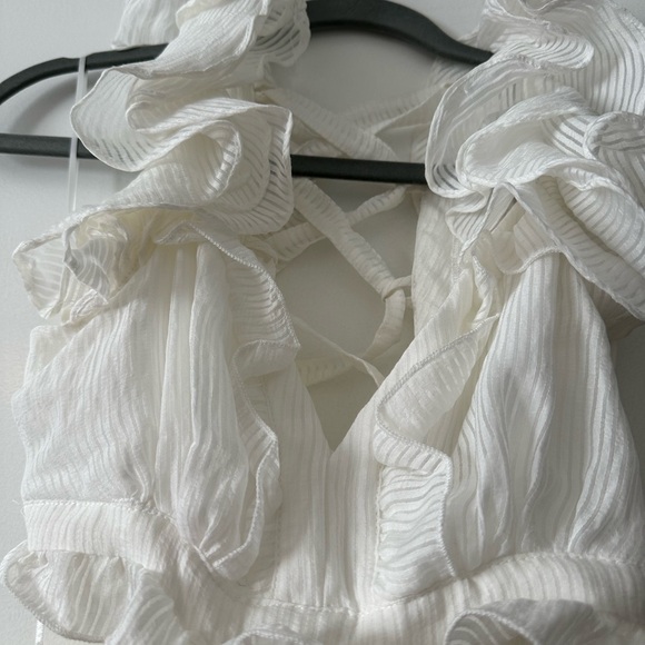 White Ruffled Dress - Picture 2 of 9